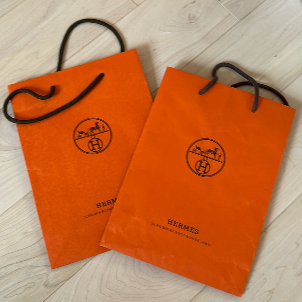 2 Hermes Accesory Size Shopping Bags